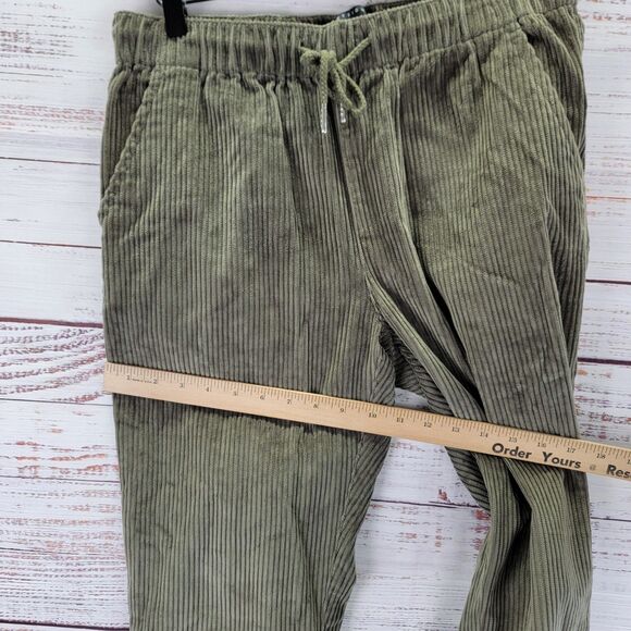 ASOS Design Men's Size S Corduroy Jogger Pants W/ Drawstring Green - Picture 3 of 12